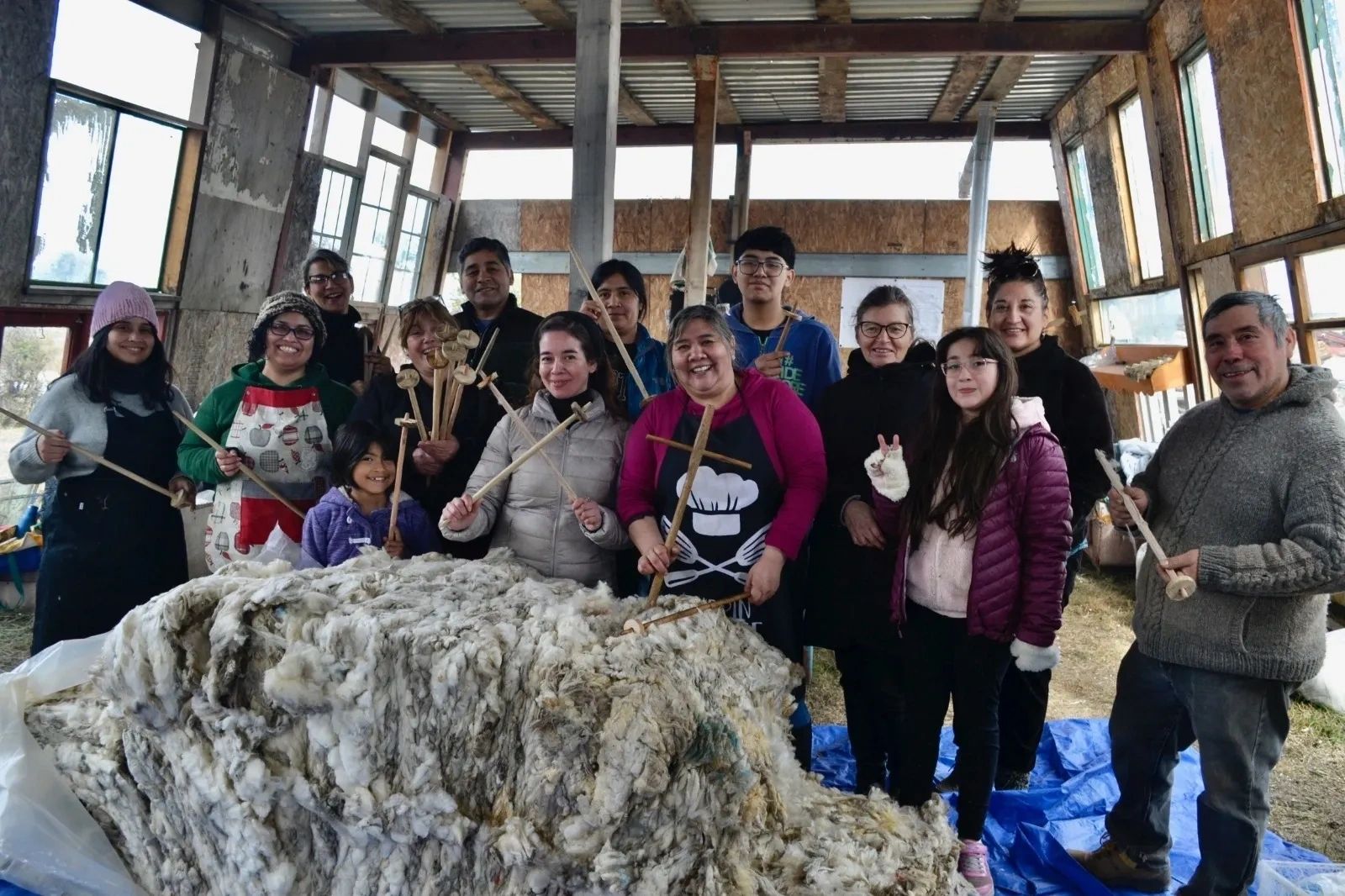 Encuentro comunitario en torno al trabajo con la lana